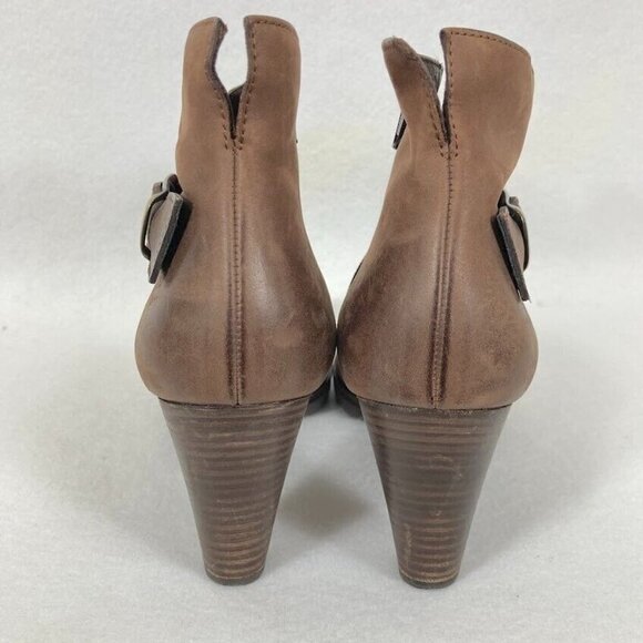 Paul Green Leather Side Zip Ankle Booties Old Money Classy Retro Boho Chic 5.5 - Picture 5 of 8